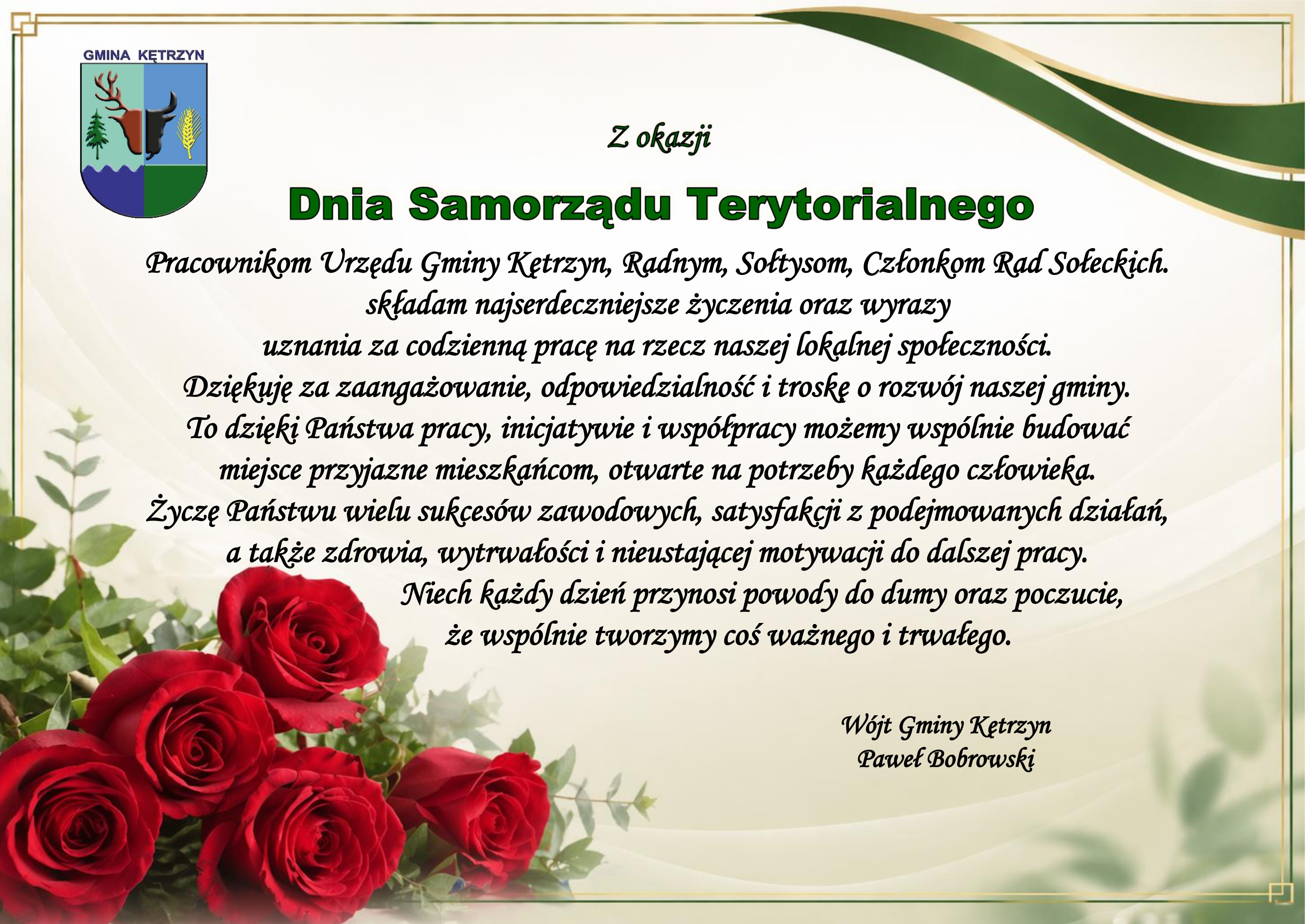 Życzenia z&nbsp;okazji Dnia Samorządu Terytorialnego