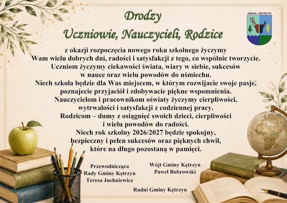 Życzenia z&nbsp;okazji rozpoczęcia roku szkolnego