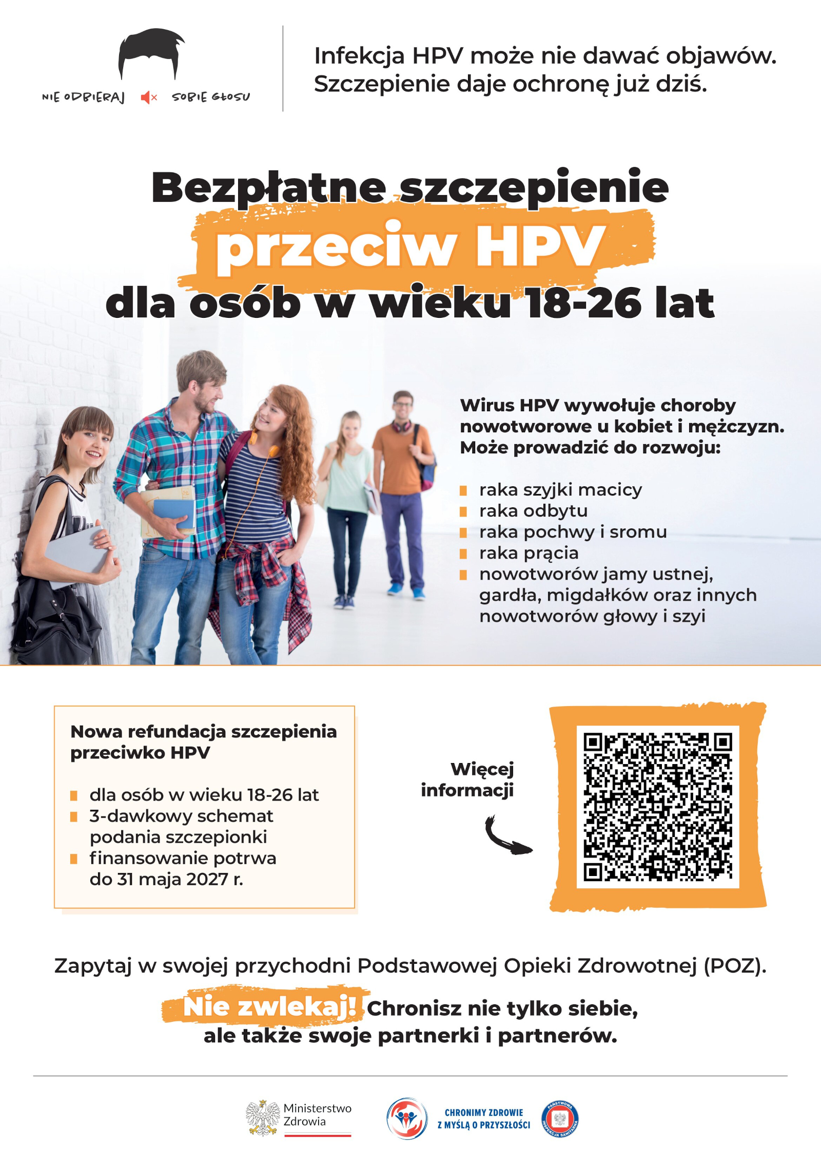 Bezpłatne szczepienia przeciw HPV dla os&oacute;b w&nbsp;wieku 18&ndash;26 lat