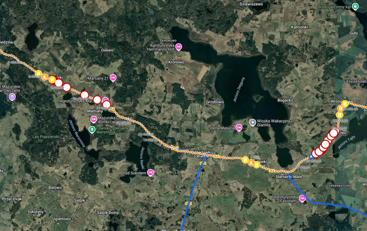 Utrudnienia w ruchu na odcinku drogi wojewódzkiej nr 592 na odcinku Kętrzyn – Giżycko - zmiana od: 22.04.2025