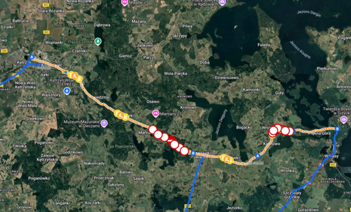 Utrudnienia w ruchu na odcinku Kętrzyn – Giżycko