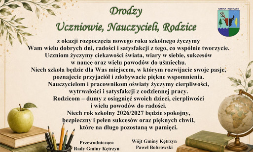Życzenia z okazji rozpoczęcia roku szkolnego