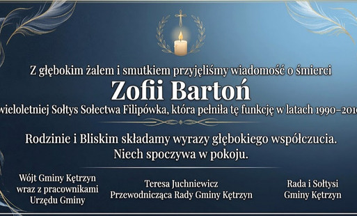 Kondolencje Zofia Bartoń